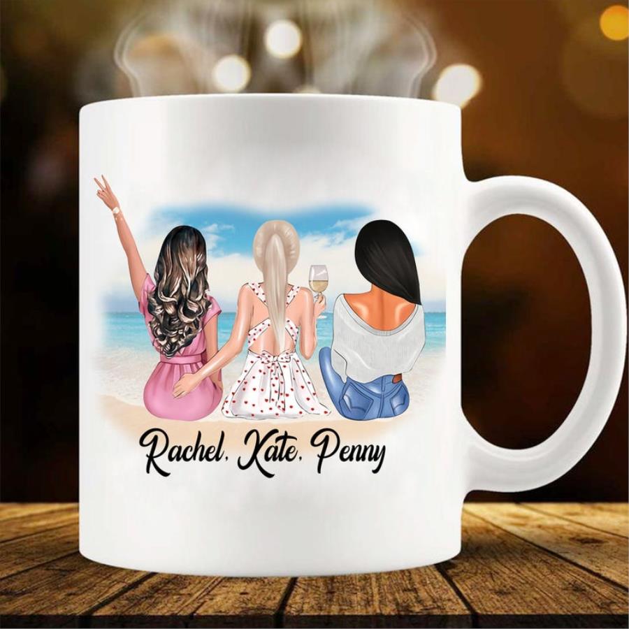 Three Friends Mug, 3 Best Friends Gift, Personalized Coffee Mug for Three  Friends, Three Sisters Coffee Mug, Three Best Friends Mug 